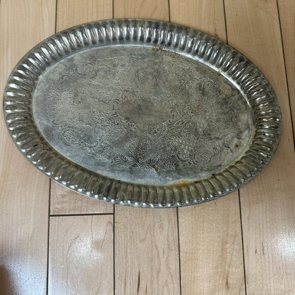 GODINGER SILVER ART Vintage Silverplate Miniature Tea Set with Tray - Picture 15 of 16